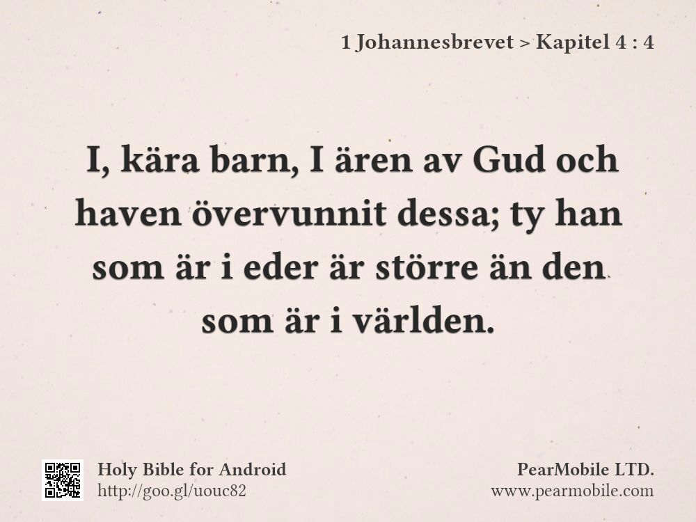 1 Johannesbrevet, Kapitel 4:4